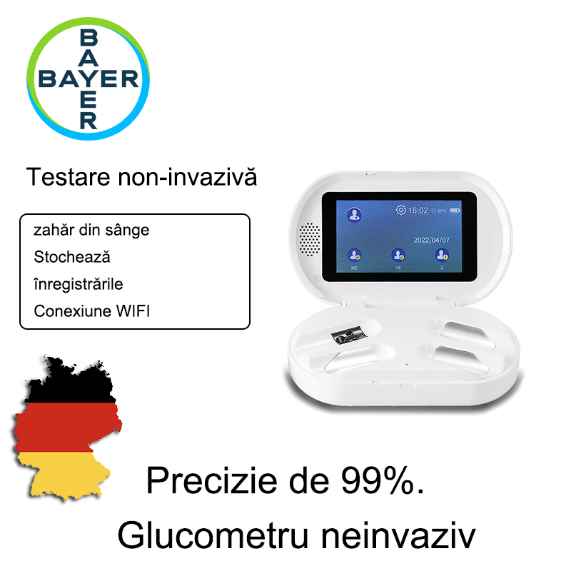 Glicemia non-invazivă + fișă de stocare + conexiune WIFI